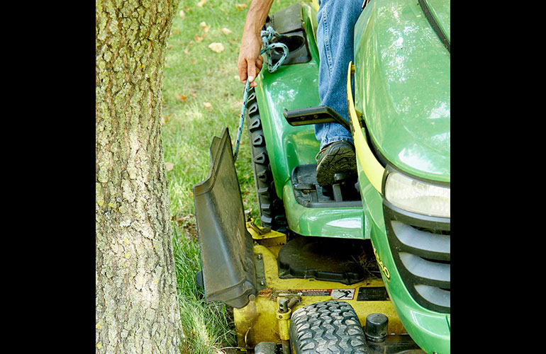 Lawn mower grass chute saver