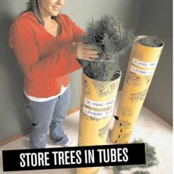 Store Christmas Trees In Cardboard Tubes