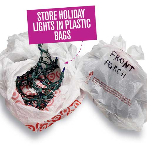 Fuss Free and Thrifty Christmas Light Storage