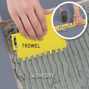 Step 1. Apply Tile Adhesive