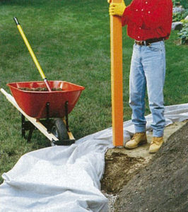 Step 3. Add fabric and backfill