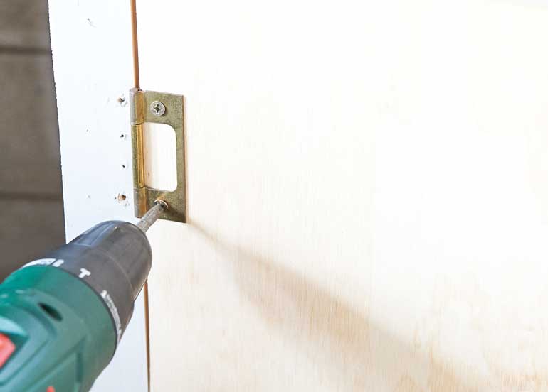 Attach the door