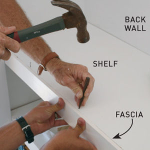 Step 9. Attach the shelves