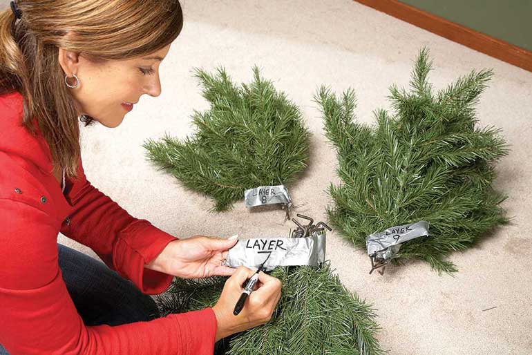  4. Label Christmas tree layers 