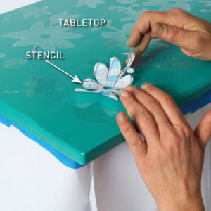 Apply the stencils