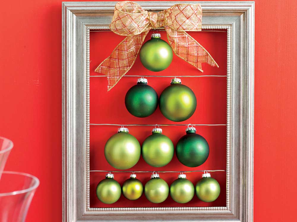 12. Make A Christmas Tree Made Of Baubles