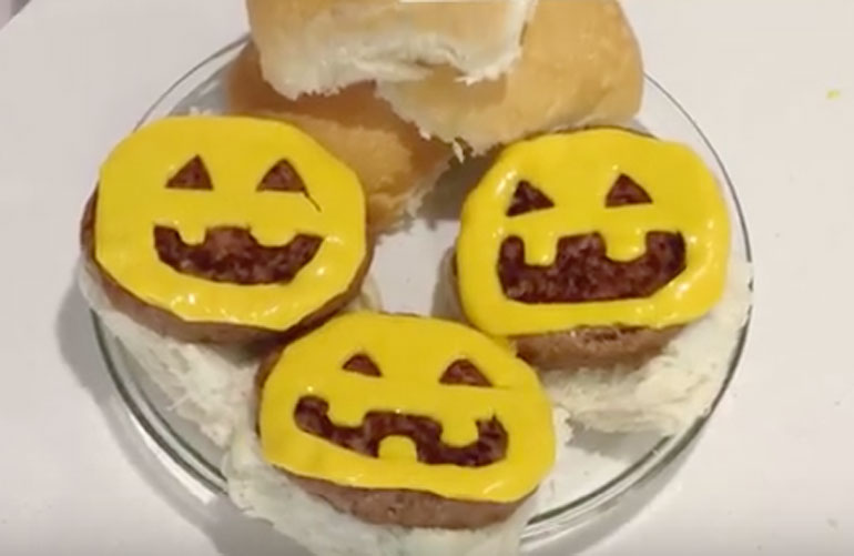 5. Spooky Cheese Burgers
