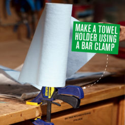 Use A Clamp As A Paper Towel Holder