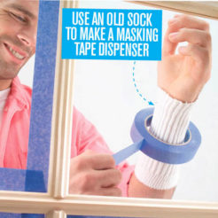 Create A DIY Tape Dispenser With A Sock
