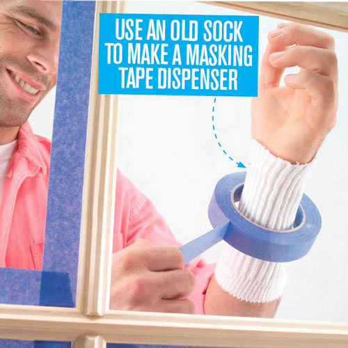 Create A DIY Tape Dispenser With A Sock