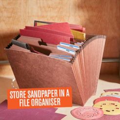 Organise Sandpaper Neatly