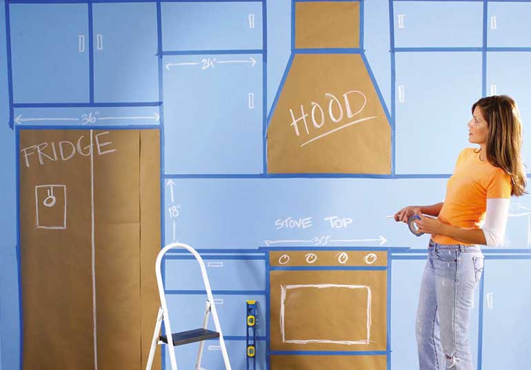 1. Design on the wall