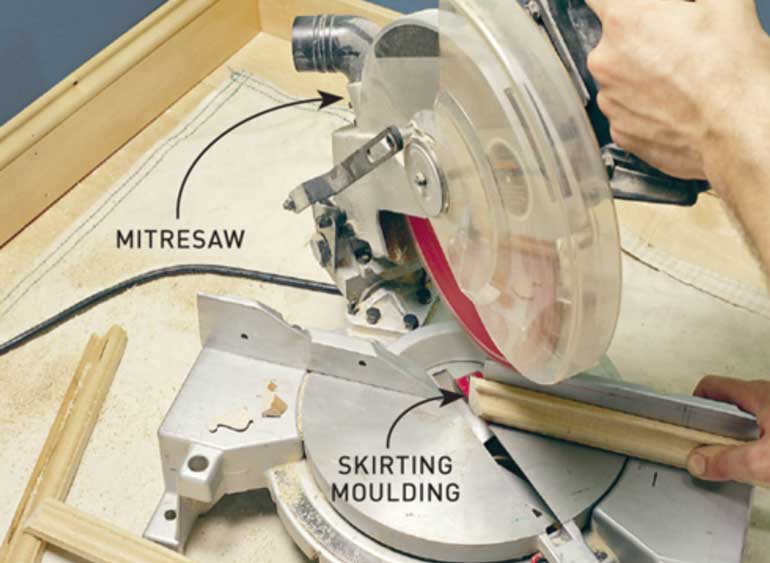 Step 5. Cut the skirting moulding