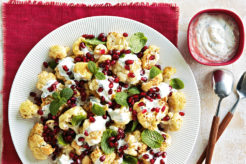 Roasted cauliflower with pomegranate