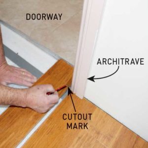 Step 6. Cut door jamb