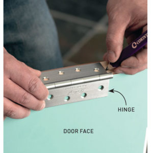 Step 2. Secure the hinges