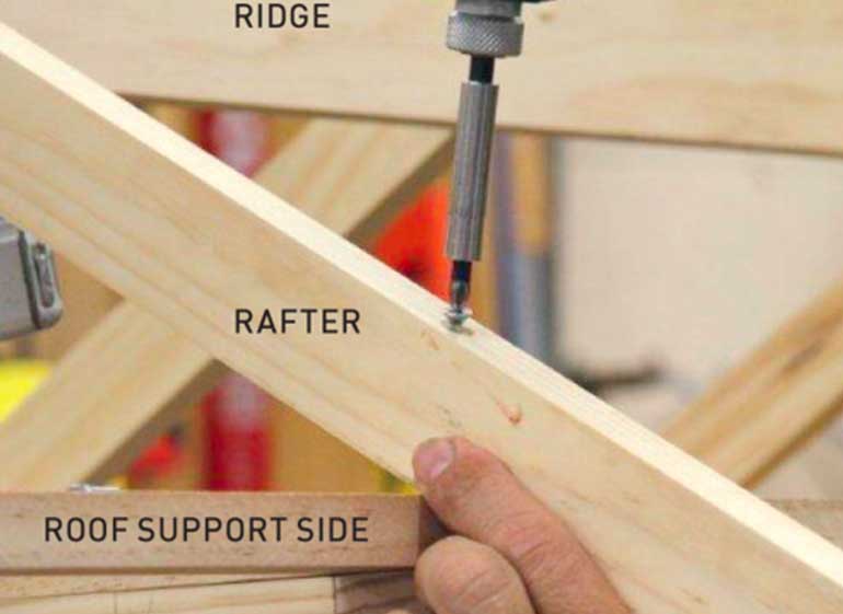 Step 5. Assemble roof frame