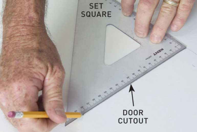 Step 3. Sketch door cutout
