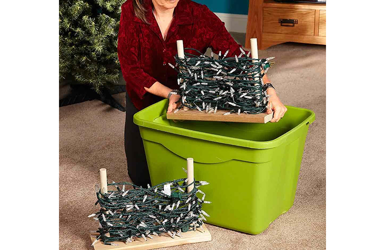 Make Christmas Light Storage Stands
