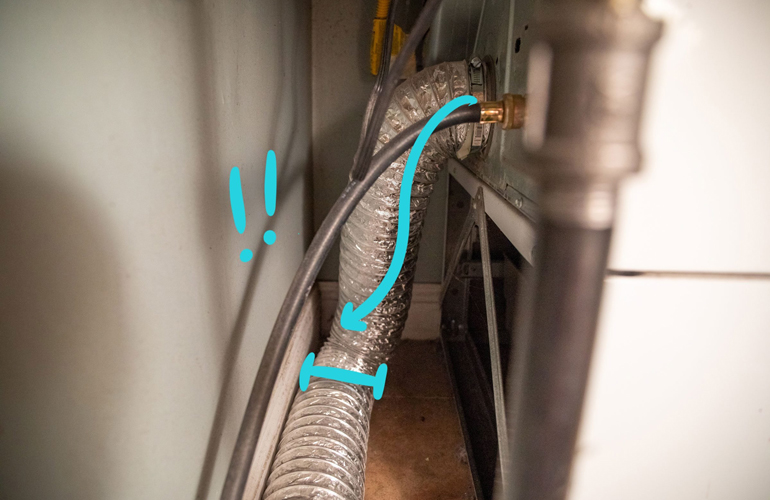 Exhaust pipes blocked