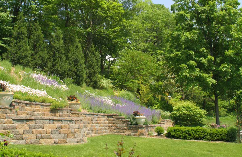 Prairie garden hillside landscaping idea