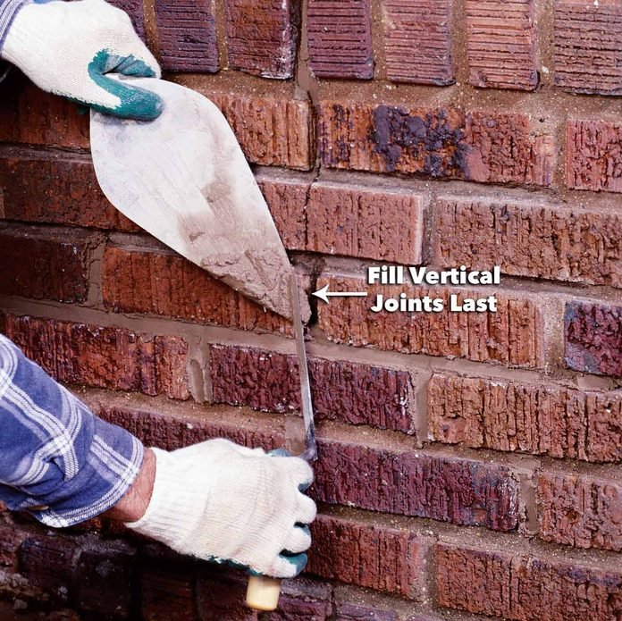 Step 6: Fill the vertical joints last