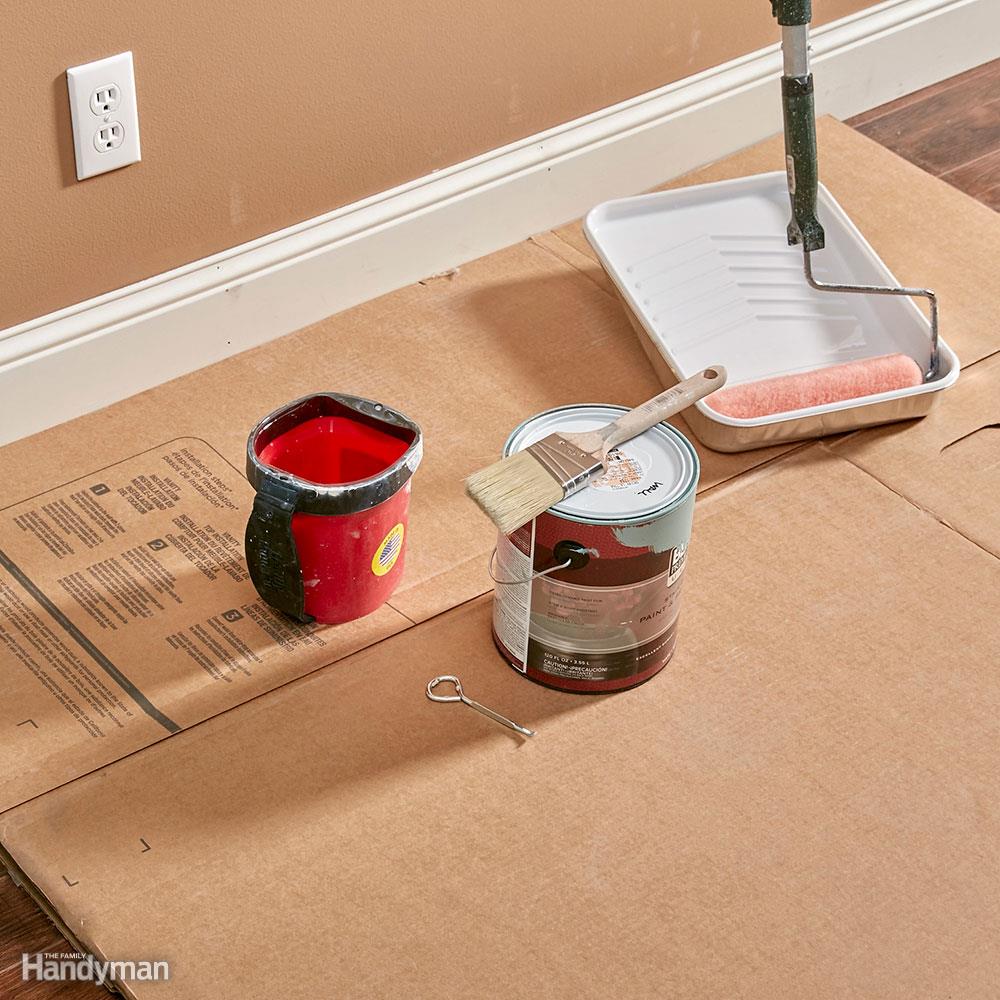 Cardboard protects floors best
