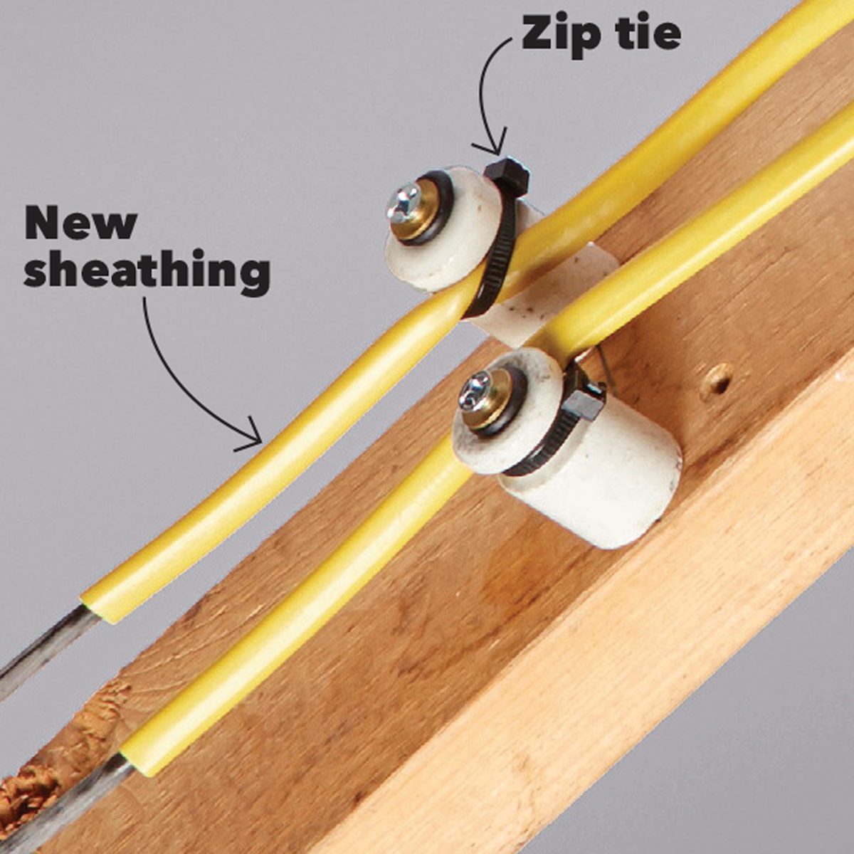 Easy knob-and-tube insulation fix
