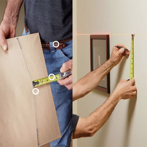 How to level a row of pictures perfectly