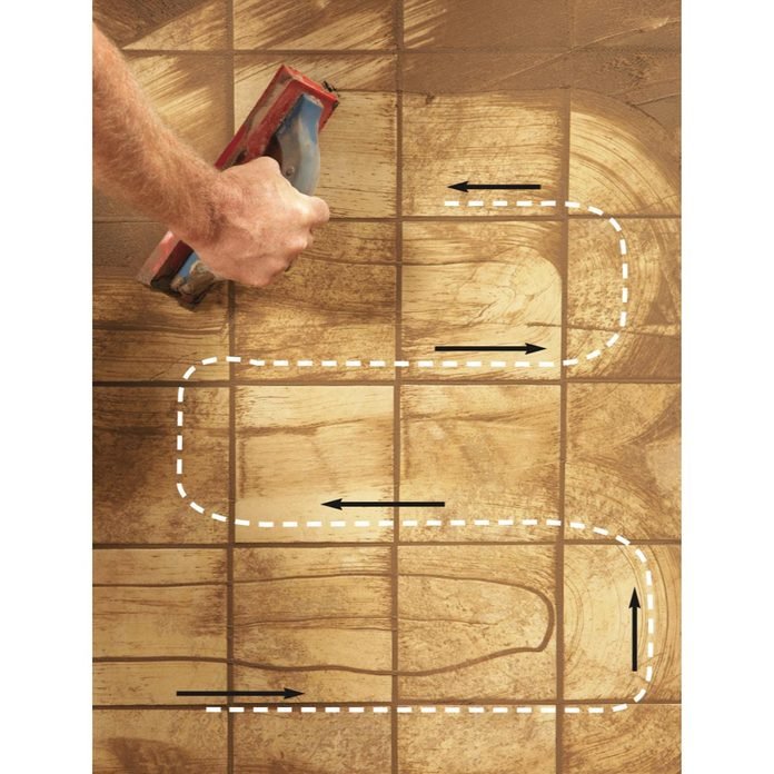 Squeegee off the excess