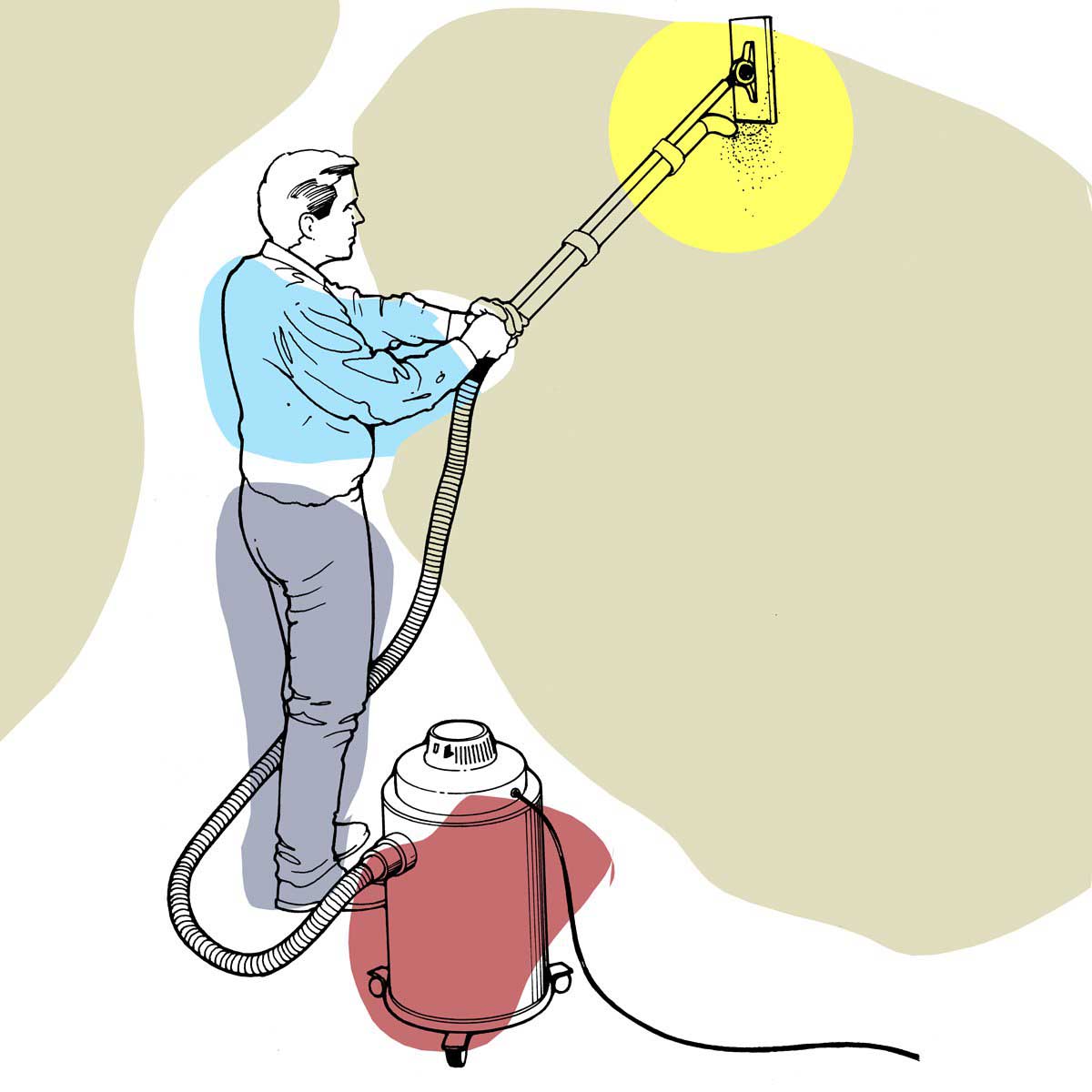 No-mess drywall sanding