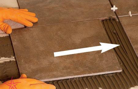 Step 4: Set the tile