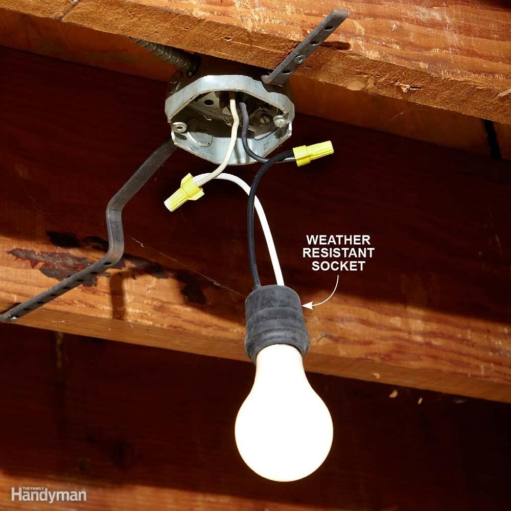 Install temporary lighting