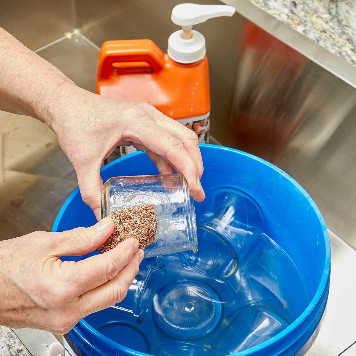 Clean the yoghurt jars