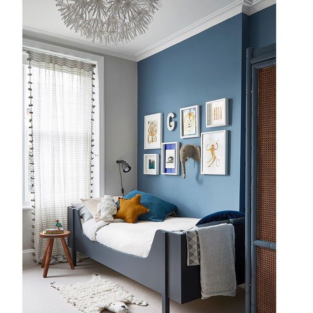 Kids’ room paint colour: Dark Blue
