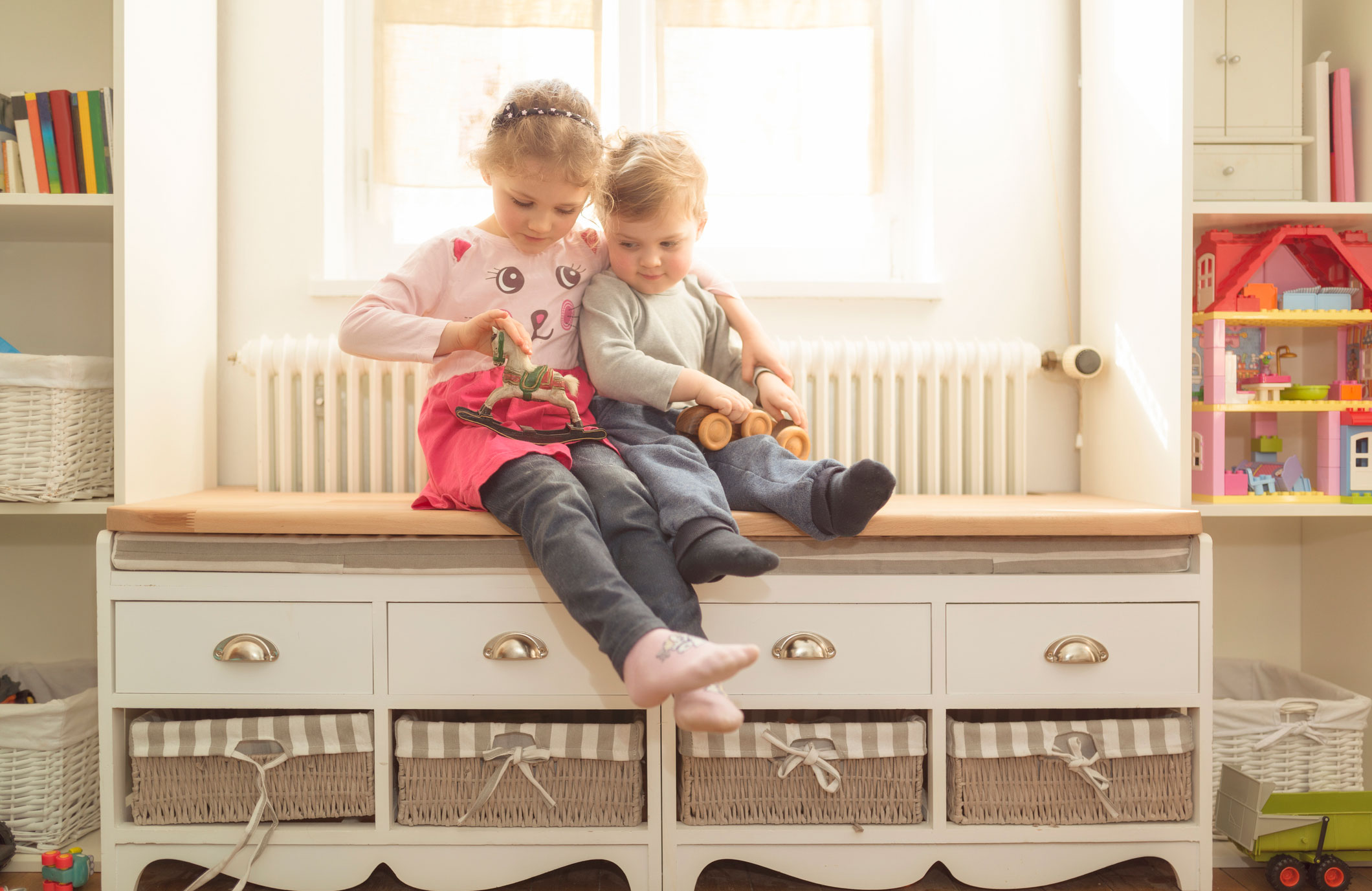 Add storage under seating