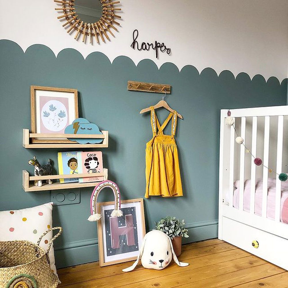 Kids’ room paint colour: Teal