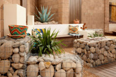 Upgrade your backyard with gabion and render walls