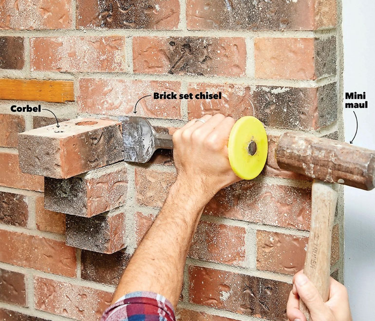 Step 2: Chip out the corbels