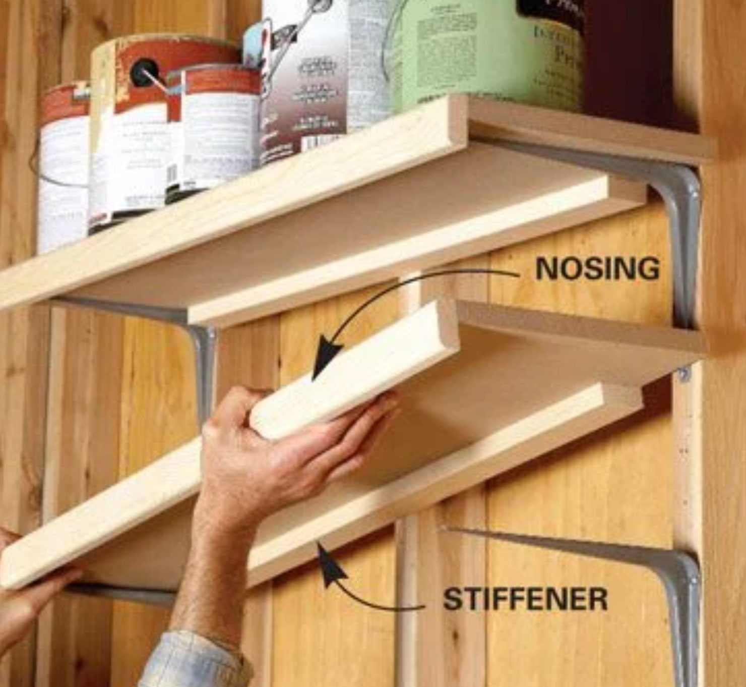 Reinforce MDF shelves